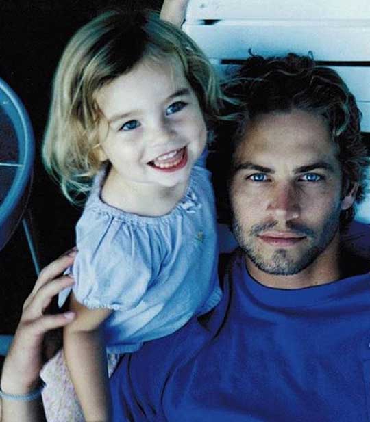 Paul Walker with daughter Meadow Rain Walker