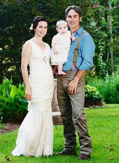 Jodi Faeth with her husband Mike Wolfe and their daughter Charlie