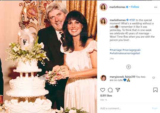 Marlo Thomas celebrating 40th marriage anniversary with husband Phil Donahue