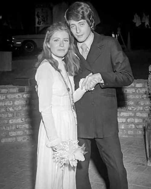 Michael Tell and Patty Duke wedding photo from 1970