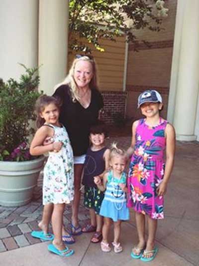 Victoria Granucci with her grandchildren