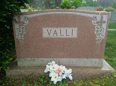Tomb of Francine Valli SOURCE:- Find a Grave