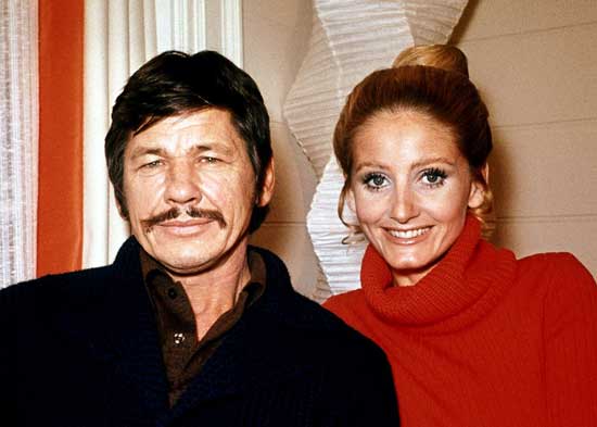 Charles Bronson with his wife Jill Ireland