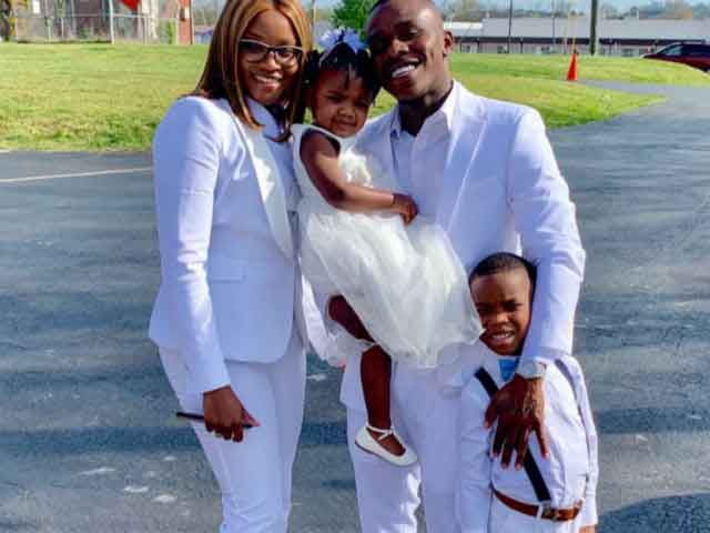 Dababy with girlfriend MeMe and with son and daughter