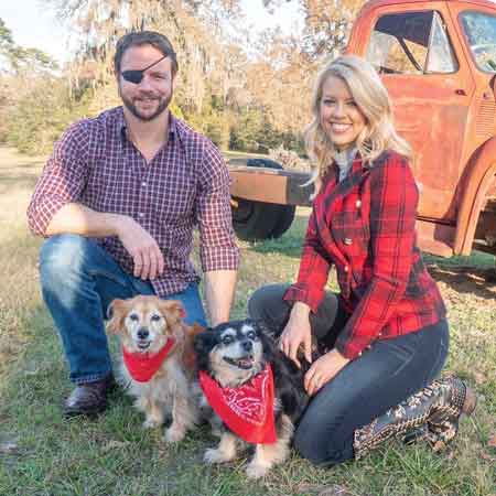 Tara Blake and Dan Crenshaw with their pets