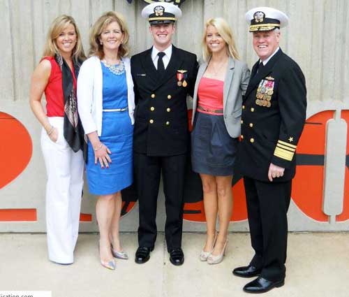 Tara Blake with her parents and siblings