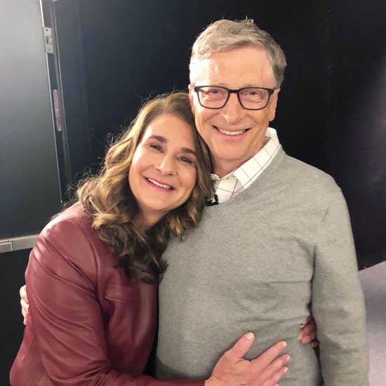 Bill Gates with his wife Melinda Gates