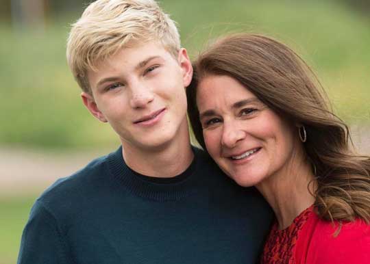 Rory John Gates with his mother Melinda Gates