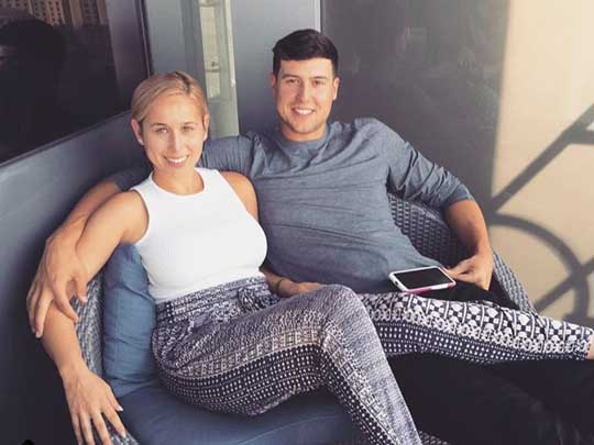 Carli Miles and Tyler Skaggs during a vacation