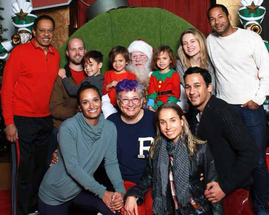 Susan Delise and Juan Williams family enjoying christmas