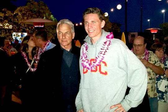 Ty Christian Harmon with his father Mark Harmon