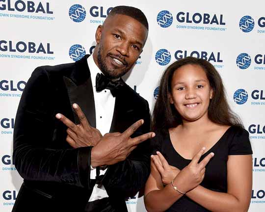 Annalise Bishop with her father Jamie Foxx