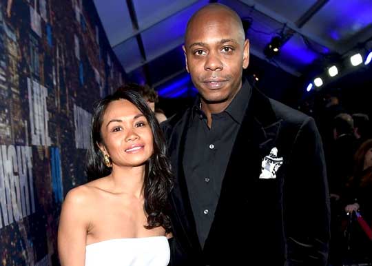 Dave Chappelle wih his wife Elaine Chappelle