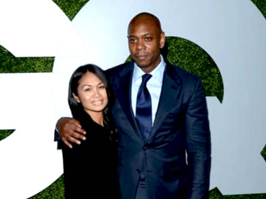 Dave Chappelle wih his wife Elaine Chappelle