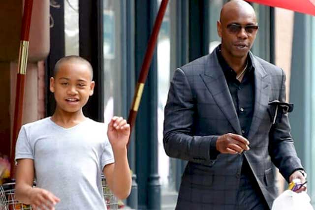 Ibrahim Chappelle with father Dave Chappelle