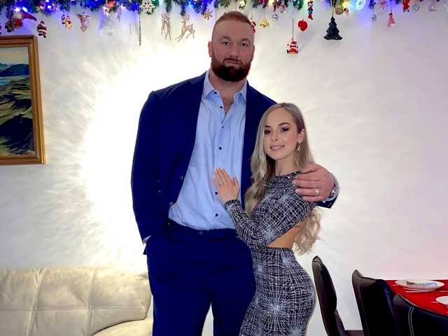 Kelsey Henson with her husband Hafthor Bjornsson