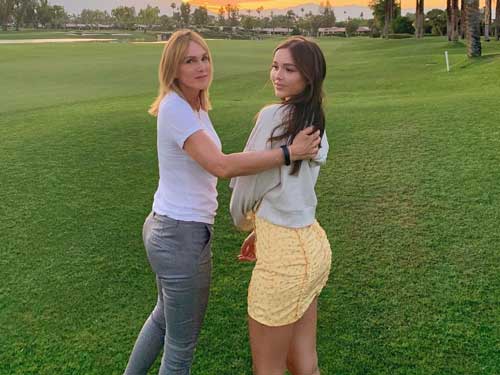 Sophie Mudd with her mother