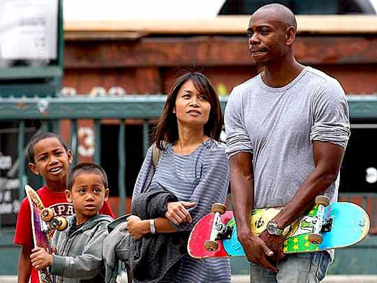 Sulayman Chappelle with his parents and brother