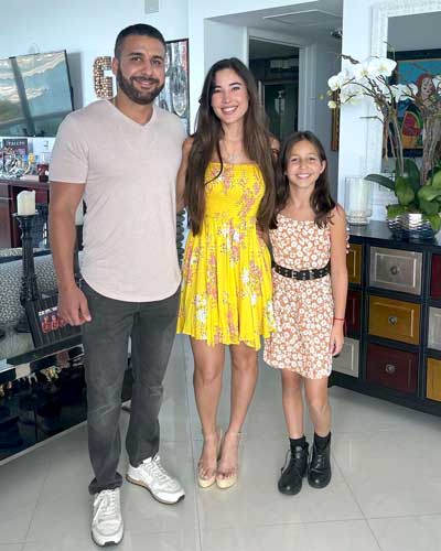 Angie Varona with her boyfriend Rick Arredondo and his daughter Alyssa