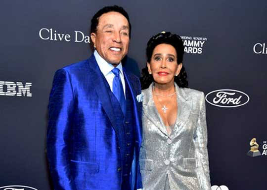 Frances Glandney with her husband Smokey Robinson