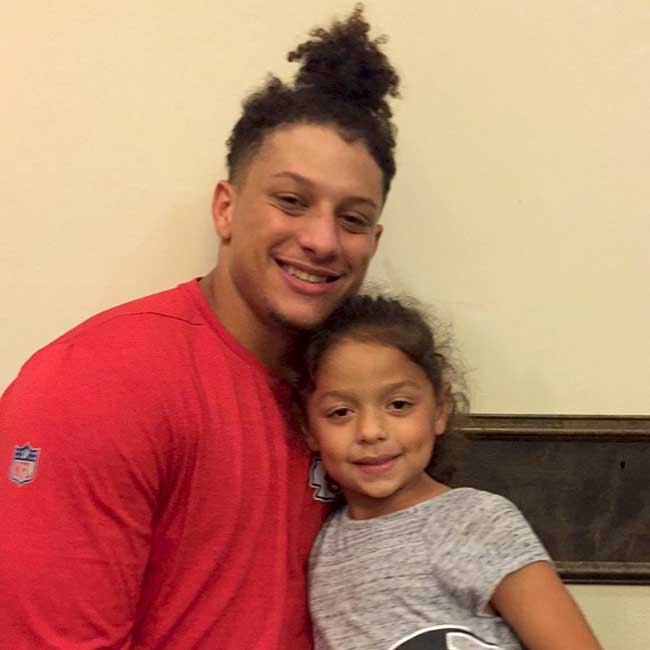Mia Randall with her brother Patrick Mahomes