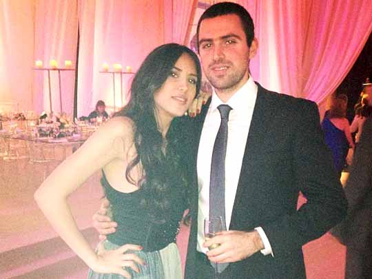 Rouba Saadeh with her brother