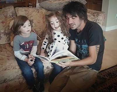 Alex Aniston with his children Ryat and Kira