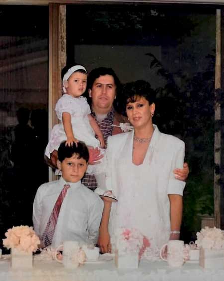 Manuela Escobar with her family