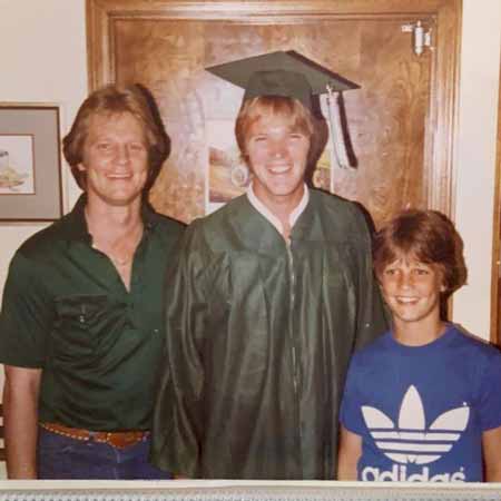 Pat McConaughey with his brothers Rooster and Matthew during young age